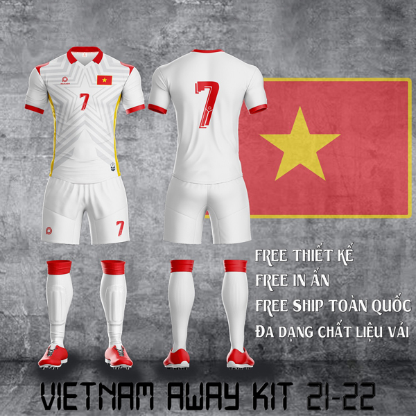 Áo Bóng Đá Đội Tuyển Việt Nam Sân Khách 2021-2022