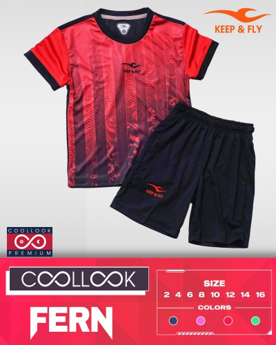 Bộ áo bóng đá Fern Kid Đỏ