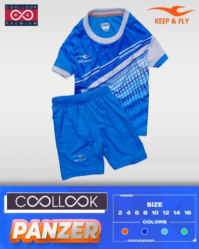 Bộ áo bóng đá Panzer Kid Xanh Ya