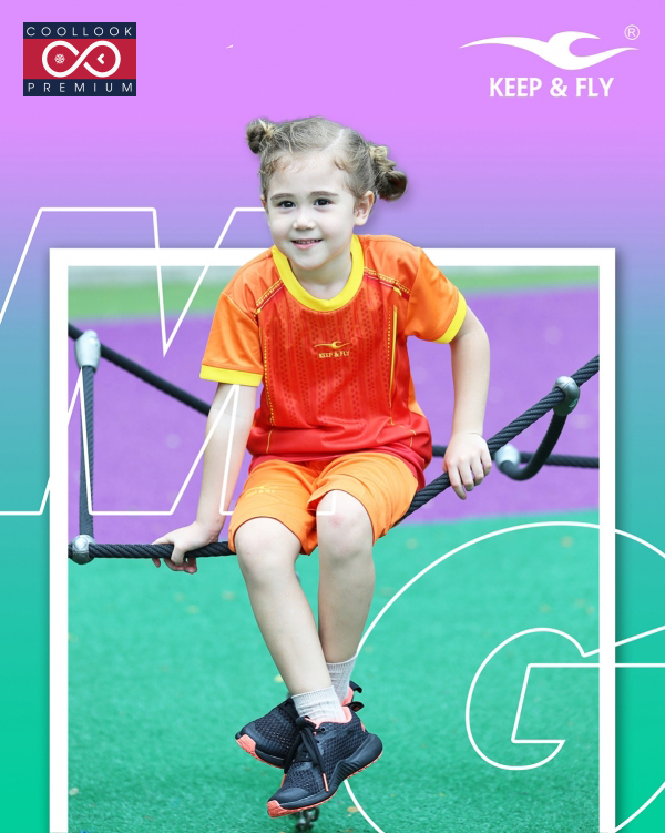 Bộ áo bóng đá Magic Kid cam