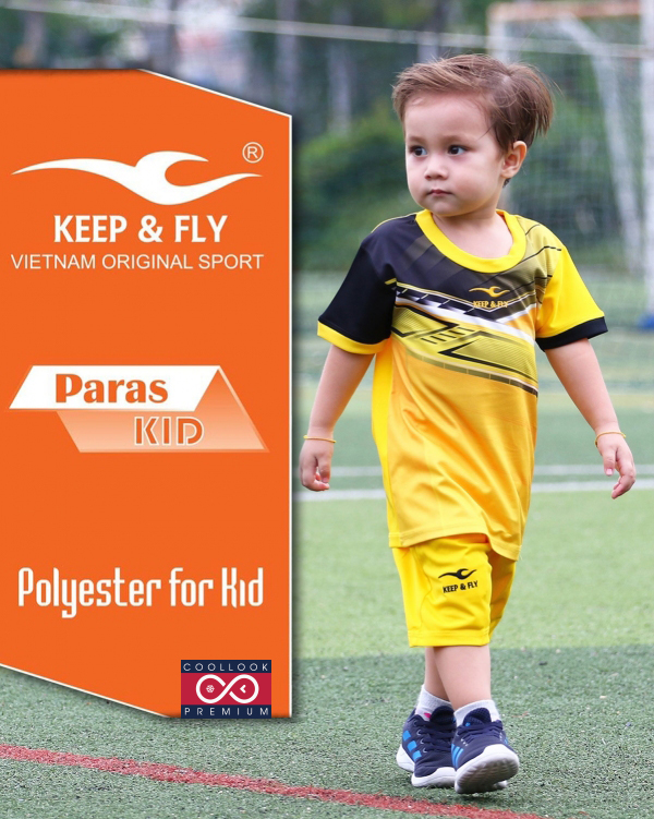 Bộ áo bóng đá Paras Kid vàng
