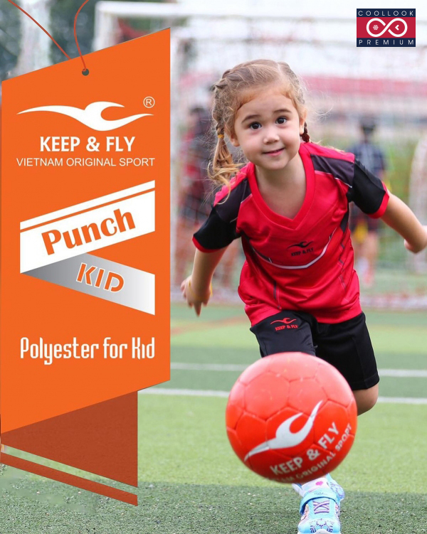 Bộ áo bóng đá Punch Kid đỏ