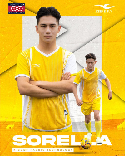 Bộ Áo Bóng Đá Sorella Vàng