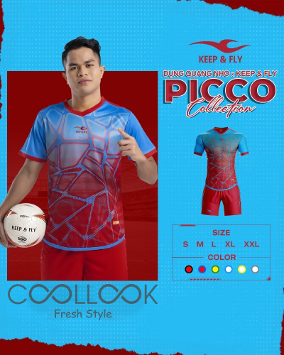 Bộ Áo Bóng Đá Picco Đỏ