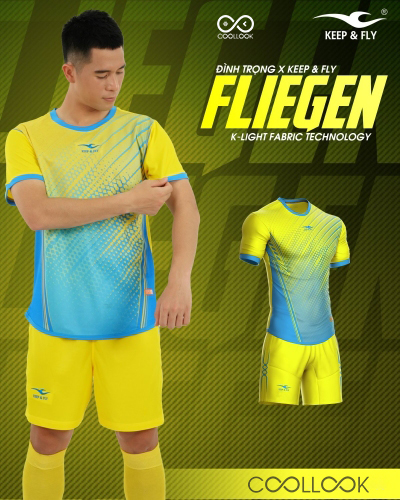 Bộ áo bóng đá Fliegen Vàng