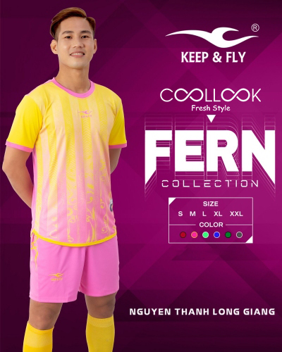 Bộ áo bóng đá Fern Hồng