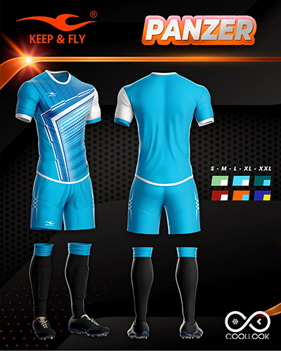 Bộ áo bóng đá Panzer Xanh Ya