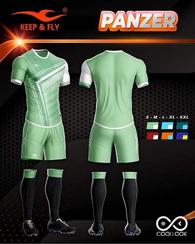 Bộ áo bóng đá Panzer Xanh Ngọc