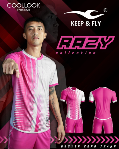 Bộ áo bóng đá Razy Hồng