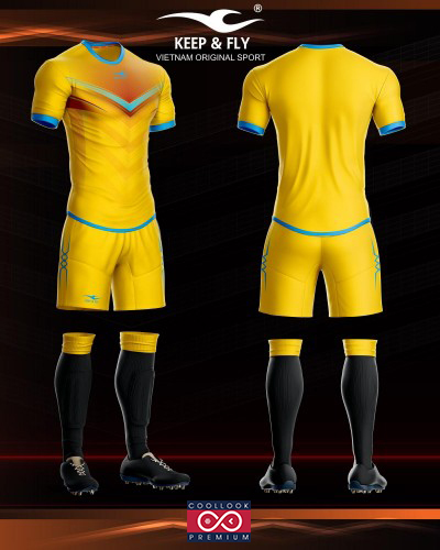 Bộ áo bóng đá Monster Vàng