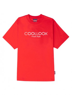 Áo Coollook Standar Regulafit Đỏ Logo Center