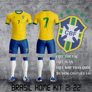Áo Bóng Đá Đội Tuyển Brazil Sân Nhà 2021-2022