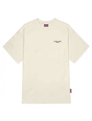 Áo OverSize Standar Cream logo Coollook