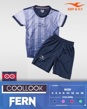 Bộ áo bóng đá Fern Kid Xám