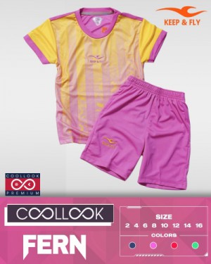 Bộ áo bóng đá Fern Kid Hồng