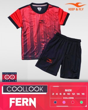 Bộ áo bóng đá Fern Kid Đỏ
