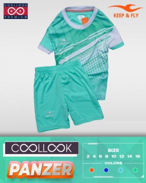 Bộ áo bóng đá Panzer Kid Xanh Ngọc