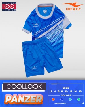 Bộ áo bóng đá Panzer Kid Xanh Ya