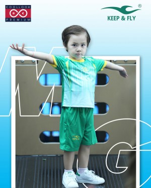 Bộ áo bóng đá Magic Kid xanh két