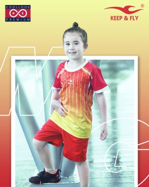 Bộ áo bóng đá Magic Kid đỏ