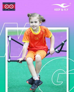 Bộ áo bóng đá Magic Kid cam