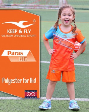 Bộ áo bóng đá Paras Kid cam