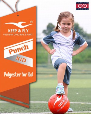 Bộ áo bóng đá Punch Kid trắng