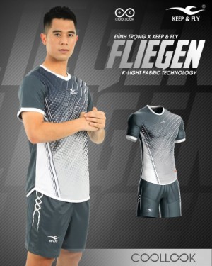 Bộ áo bóng đá Fliegen Xám