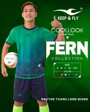 Bộ áo bóng đá Fern Xanh Đen