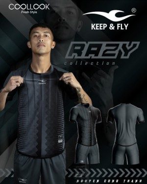Bộ áo bóng đá Razy Xám