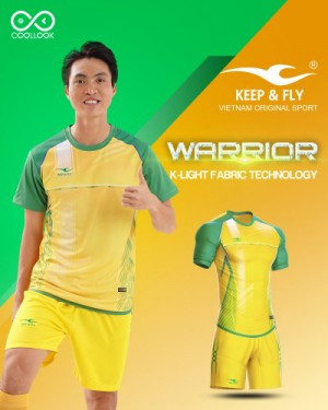 Bộ áo bóng đá Warrior Vàng