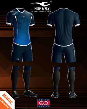 Bộ áo bóng đá Magic Xanh Đen
