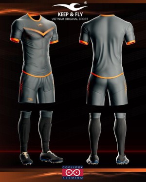 Bộ áo bóng đá Monster Xám