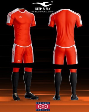 Bộ áo bóng đá Chain Basic Đỏ